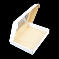 Коробка с откидной крышкой окном, 22 х 26 х 4,5 см, белый, К29 - вид 2 миниатюра
