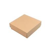 Коробка с крышкой, 12 х 12 х 4 см, крафт, К30 - вид 1 миниатюра