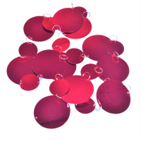 Нить декоративная 1 м, зеркальный полистирол, красный, М92-6 - вид 1 миниатюра