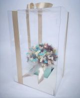 Композиция из сухоцветов и стабилизированных цветов Шоколадный коктейль, в подарочной коробке - вид 2 миниатюра
