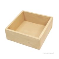 Ящик деревянный для цветов и подарков, 20 х 20 х 7.5 см - вид 2 миниатюра
