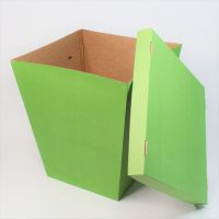 Коробка с крышкой для букета 27 х 38 х 42,5 см, 1 шт, зеленый - вид 1 миниатюра