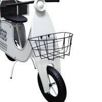 Подставка металлическая для цветов Мотороллер h70 х 102 х 46 см, белый/черный, FA42-36 - вид 2 миниатюра