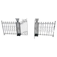 Ворота металлические декоративные h111 х 315 х 18 см, черный, FA42-53 - вид 1 миниатюра