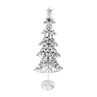 Фигура декоративная Ель резная h115 см, металл, серебро, FA42-20 - вид 1 миниатюра