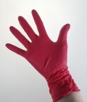 Перчатки нитриловые, красный, размер М - вид 1 миниатюра