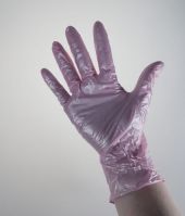 Перчатки нитриловые, жемчужно розовый, размер М - вид 1 миниатюра