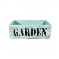 Ящик деревянный для цветов и подарков Garden, 25 х 13,5 х 9 см, мятный состаренный - вид 1 миниатюра