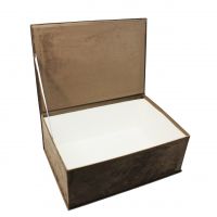 Коробка прямоугольная с откидной крышкой h17.5 х 46 х 32.5 см, бархат, Z39-32 - вид 3 миниатюра