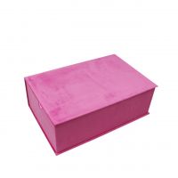Коробка прямоугольная с откидной крышкой h14 х 40 х 26.5 см, бархат, Z39-32 - вид 1 миниатюра