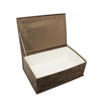 Коробка прямоугольная с откидной крышкой h14 х 40 х 26.5 см, бархат, Z39-32 - вид 3 миниатюра