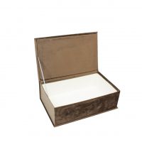 Коробка прямоугольная с откидной крышкой h12 х 37 х 23.5 см, бархат, Z39-32 - вид 2 миниатюра