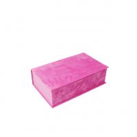 Коробка прямоугольная с откидной крышкой h10 х 34 х 20.5 см, бархат, Z39-32 - вид 1 миниатюра