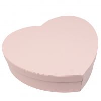 Коробка сердце h12 х 40 х 49 см, ПРЕМИУМ, экокожа, розовая пудра, Z39-33 - вид 1 миниатюра