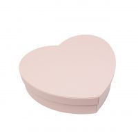 Коробка сердце h10 х 31.5 х 39 см, ПРЕМИУМ, экокожа, розовая пудра, Z39-33 - вид 1 миниатюра