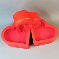 Коробка сердце с прозрачной крышкой, набор из 3 шт, Z20-27 - вид 1 миниатюра