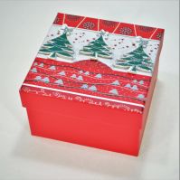 Коробка прямоугольная с Новогодним дизайном, набор из 3 шт, М50-1/W38-14 - вид 11 миниатюра