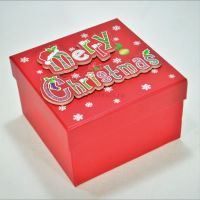 Коробка прямоугольная с Новогодним дизайном, набор из 3 шт, М50-1/W38-14 - вид 3 миниатюра