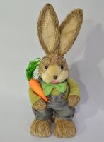 Декоративная фигурка Заяц с морковкой, h47 см, W98-6 - вид 1 миниатюра