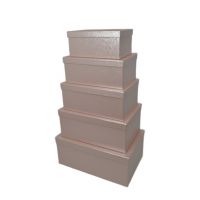 Коробка прямоугольная фольгированная, набор из 5 шт, розовый, FA3-5 Коробка прямоугольная фольгированная, набор из 5 шт, розовый, FA3-5