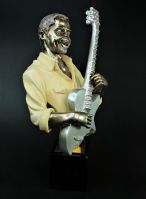 Фигура Джазмен с гитарой, h36 см, полистоун, W26-32 - вид 1 миниатюра