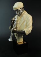 Фигура Джазмен с трубой, h36 см, полистоун, W26-32 - вид 1 миниатюра