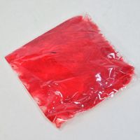 Перо декоративное h13 см, красный - вид 1 миниатюра