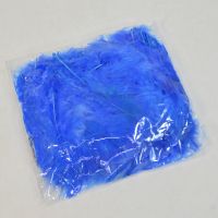 Перо декоративное h13 см, голубой - вид 1 миниатюра