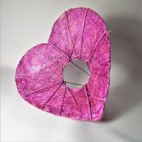 Каркас для букета сизалевый Сердце, d25 см - вид 1 миниатюра