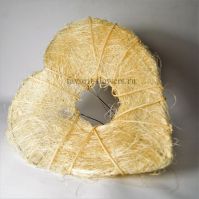Каркас для букета сизалевый Сердце, d25 см - вид 2 миниатюра