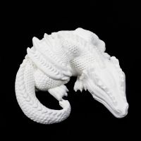 Гипсовая фигурка Дракон 9 х 4 см, белый - вид 1 миниатюра