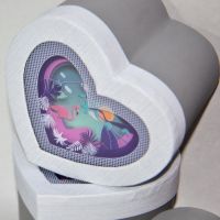 Коробка сердце 3D Фламинго, 1 шт, W92-13 - вид 1 миниатюра