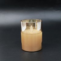 Свеча светодиодная в стеклянной колбе, h9.5 х d7.5 см, золотая дымка, Z19-4 - вид 1 миниатюра