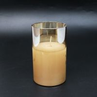 Свеча светодиодная в стеклянной колбе, h12.5 х d7 см, золотая дымка, Z19-5 - вид 1 миниатюра