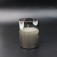 Свеча светодиодная в стеклянной колбе, h9.5 х d7.5 см, серебряная дымка, Z19-7 - вид 1 миниатюра