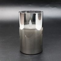 Свеча светодиодная в стеклянной колбе, h12.5 х d7 см, серебряная дымка, Z19-8 - вид 1 миниатюра