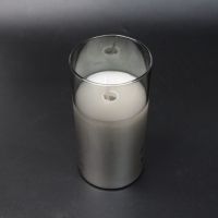Свеча светодиодная в стеклянной колбе, h15 х d7 см, серебряная дымка, Z19-9 - вид 1 миниатюра