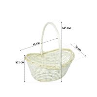 Корзина 21 х 34 х h45 см, №3 овальная, натуральный, Z57-14 Корзина 21 х 34 х h45 см, №3 овальная, натуральный, Z57-14