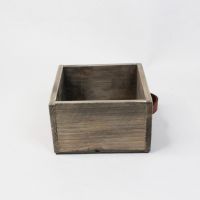 Ящик деревянный для цветов и подарков с декоративным элементом 15 х 15 х 9 см, в ассортименте - вид 6 миниатюра