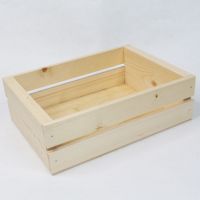 Ящик деревянный для цветов и подарков, 22 х 30 х 10 см, натуральный - вид 1 миниатюра
