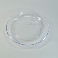Поддон пластиковый прозрачный d28 см, Р91-10 - вид 1 миниатюра