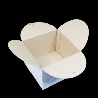 Коробка с завязкой 14 х 14 х 11 см, белый, К34 - вид 1 миниатюра