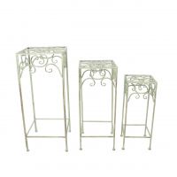 Подставка металлическая для цветов квадратная, набор из 3 шт, оливковый, FA11-8 Подставка металлическая для цветов квадратная, набор из 3 шт, оливковый, FA11-8