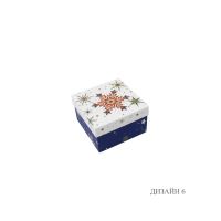 Коробка квадратная Новогодняя 6 х 8.5 х 8.5 см, Z38-1 - вид 6 миниатюра