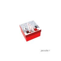 Коробка квадратная Новогодняя 6 х 8.5 х 8.5 см, Z38-1 - вид 7 миниатюра