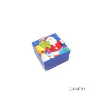 Коробка квадратная Новогодняя 6 х 8.5 х 8.5 см, Z38-1 - вид 1 миниатюра