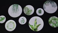 Комплект картин из 9 шт, кожзам, дизайн Ботаника, W105-3 - вид 3 миниатюра