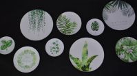 Комплект картин из 9 шт, кожзам, дизайн Ботаника, W105-3 - вид 1 миниатюра