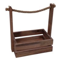 Ящик деревянный реечный с канатной ручкой Палисандр, 25.5 х 15 х 30 см, коричневый Ящик деревянный реечный с канатной ручкой Палисандр, 25.5 х 15 х 30 см, коричневый