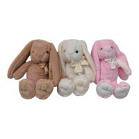 Мягкая игрушка Заяц с бархатным бантом h30 см, FA29-12 Мягкая игрушка Заяц с бархатным бантом h30 см, FA29-12